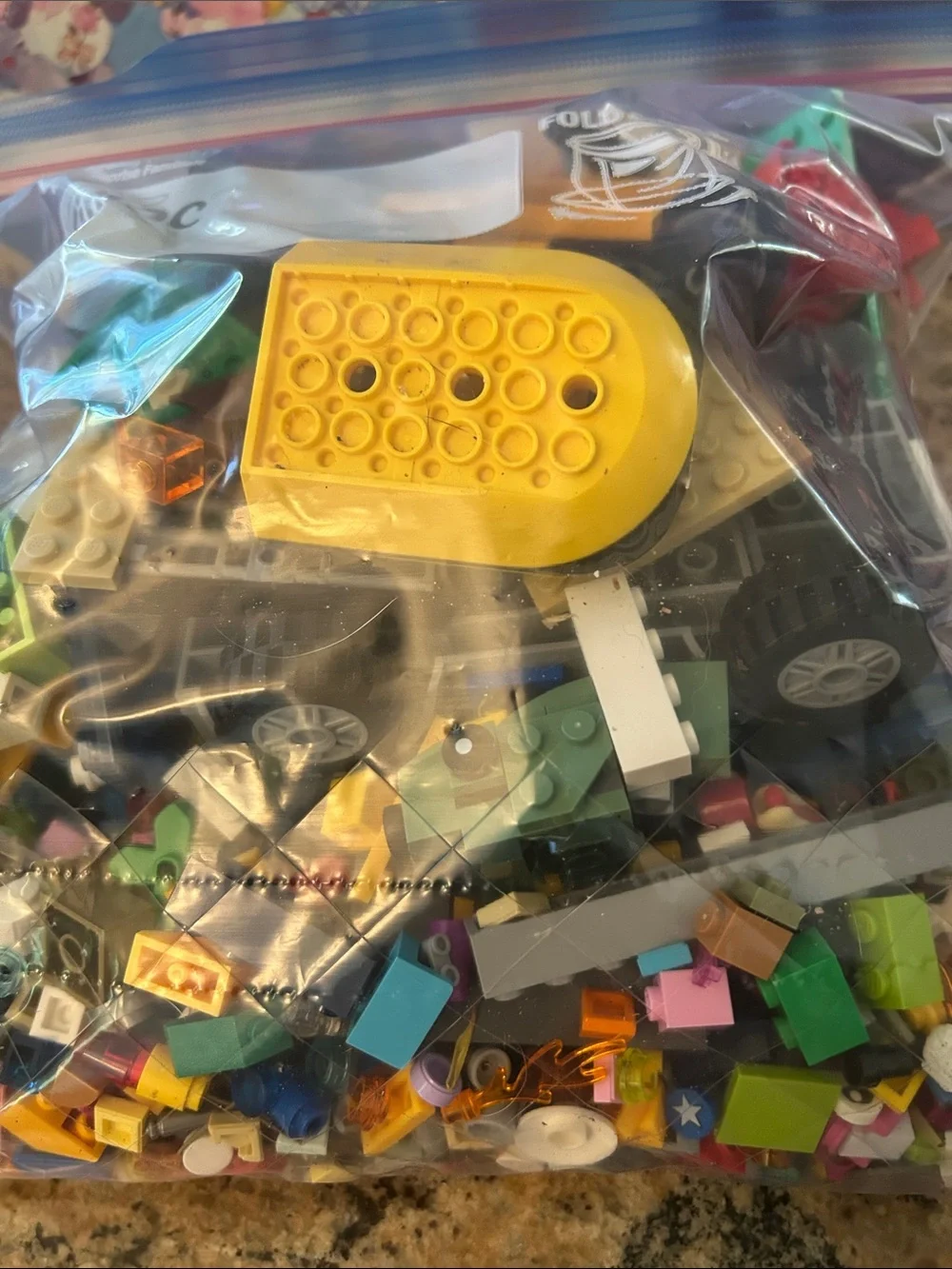 2lbs. Lego misc. pieces with two mini figures, Lot C - Picture 2 of 4